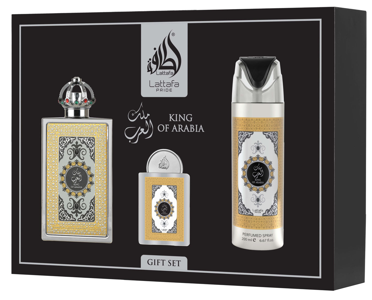 Lattafa Pride - King Of Arabia Gift Set - 3pc